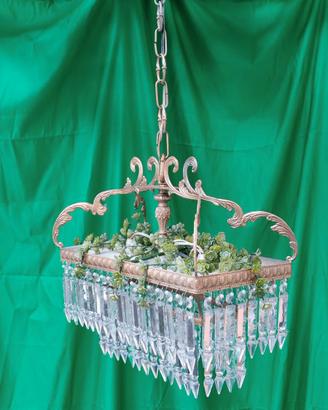 Lampadario rettangolare a gocce