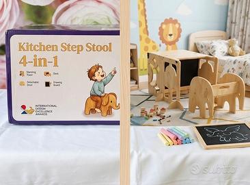 Torredi apprendimentosgabello montessoriano 4-in-1