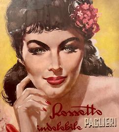 STAMPA PUBBLICITARIA VINTAGE-ROSSETTO