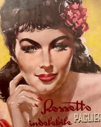 STAMPA PUBBLICITARIA VINTAGE-ROSSETTO