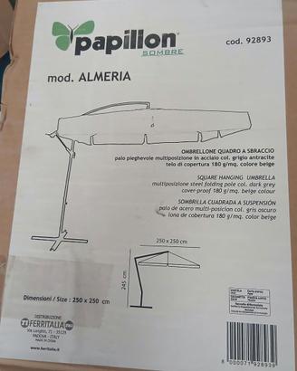 OMBRELLONE DA GIARDINO mod. PAPILLON ALMERIA