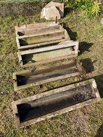 Sei vasche in agglomerato pietra fioriere vasi