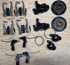 Lotto ricambi Shimano 6 velocità + freni Artek