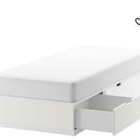 Letto singolo con cassettiera