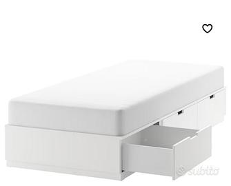 Letto singolo con cassettiera
