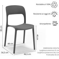 sedie per arredo giardino,  casa polipropilene 