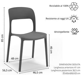 sedie per arredo giardino,  casa polipropilene 