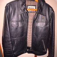 Giacca in pelle uomo blauer USA vintage