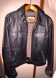 Giacca in pelle uomo blauer USA vintage
