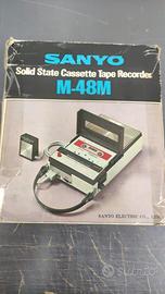 Registratore Cassette Vintage SANYO M-48M anni '70
