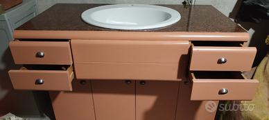 Mobile per bagno restaurato - 2 pezzi