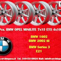 4 cerchi BMW Minilite 7x15 ET5 1502-2002 1500-2000