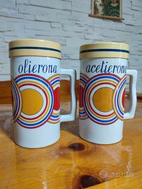 Coppia Oliera e Acetiera Vintage