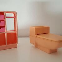 Barbie - bath chest & commode