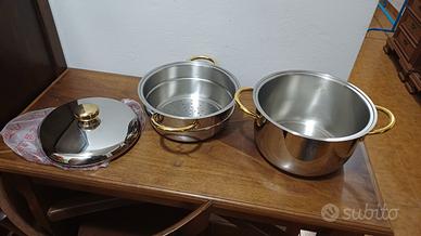 pentola in acciaio inox nuova