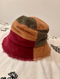 Cappello bucket Scout patchwork in velluto a coste