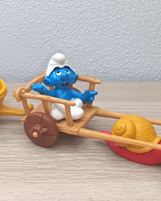Puffi Puffo Carretto e Lumaca 40100 Snail  Cart Pl