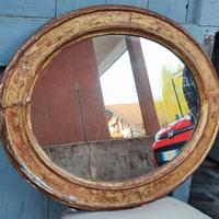 Specchio ovale antico dorato -fine
800
