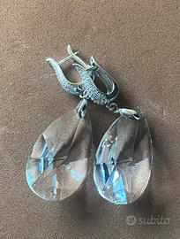 Orecchini con cristallo Swarovski a goccia