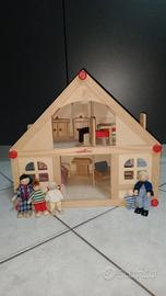 casa bambole in legno