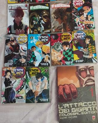 manga Mha(1/7) demon Slayer (1/7) Aot colossal ed.