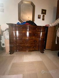 Mobile con comodini vintage legno pregiato