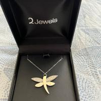 Collana 2Jewels libellula acciaio e zirconi