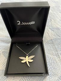 Collana 2Jewels libellula acciaio e zirconi