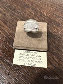 Anello oro 18 kt diamanti