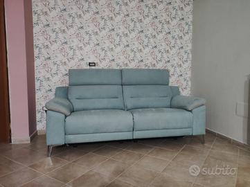 Divano 2 posti moderno ribaltabile –  verde acqua