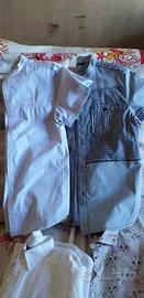 set 4 camicine + 5 pantaloni, tutto puro cotone, l