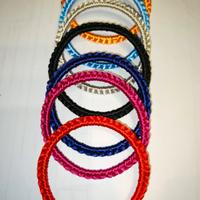 7 braccialetti in macramè fatti a mano vari colori