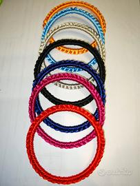 7 braccialetti in macramè fatti a mano vari colori