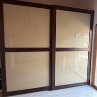 Armadio camera da letro arte povera legno vetro