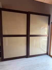 Armadio camera da letro arte povera legno vetro