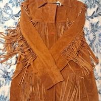 Giacca da donna in pelle Scamosciata con frange 