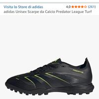 scarpe calcetto adidas predator nere taglia 43 ⅓