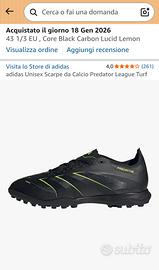 scarpe calcetto adidas predator nere taglia 43 ⅓