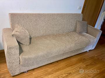 Divano letto 3 posti con vano contenitore