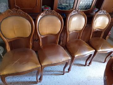 set tavolo allungabile+ sedie in legno massello