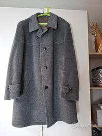 Cappotto Vintage Lana & Mohair Grigio  Taglia 56