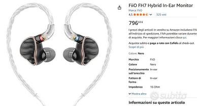 Cuffia auricolari Fiio FH7