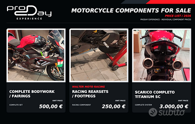 RICAMBI RACING DUCATI – Carene, Pedane Walter Moto