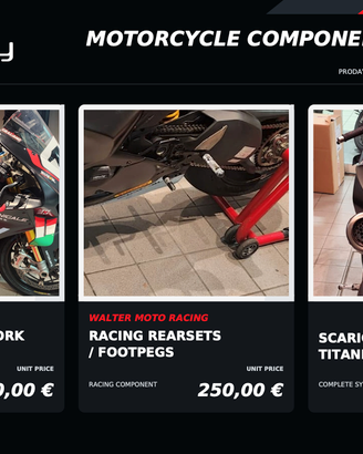RICAMBI RACING DUCATI – Carene, Pedane Walter Moto