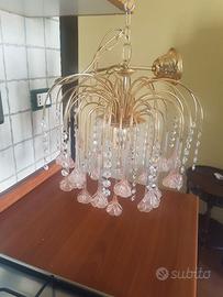 Lampadario a gocce con cristalli
