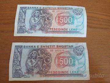 Banconota Albania 500