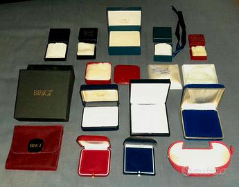 Lotto cofanetti e scatole antiche per gioielli