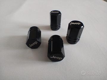 4 Tappi Coprivalvole JEEP Neri per pneumatici