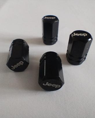 4 Tappi Coprivalvole JEEP Neri per pneumatici