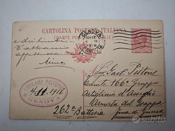 Cartolina WWI 1918 Armata Grappa Febbre Spagnola